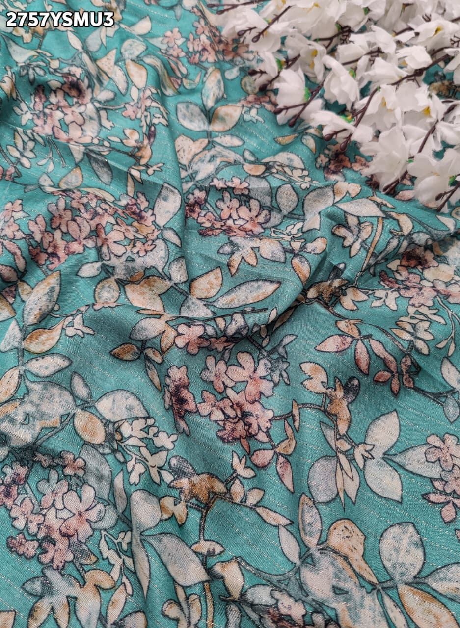 KcPc New Printed Cotton Silk Saree with Elegant Golden Touch STL