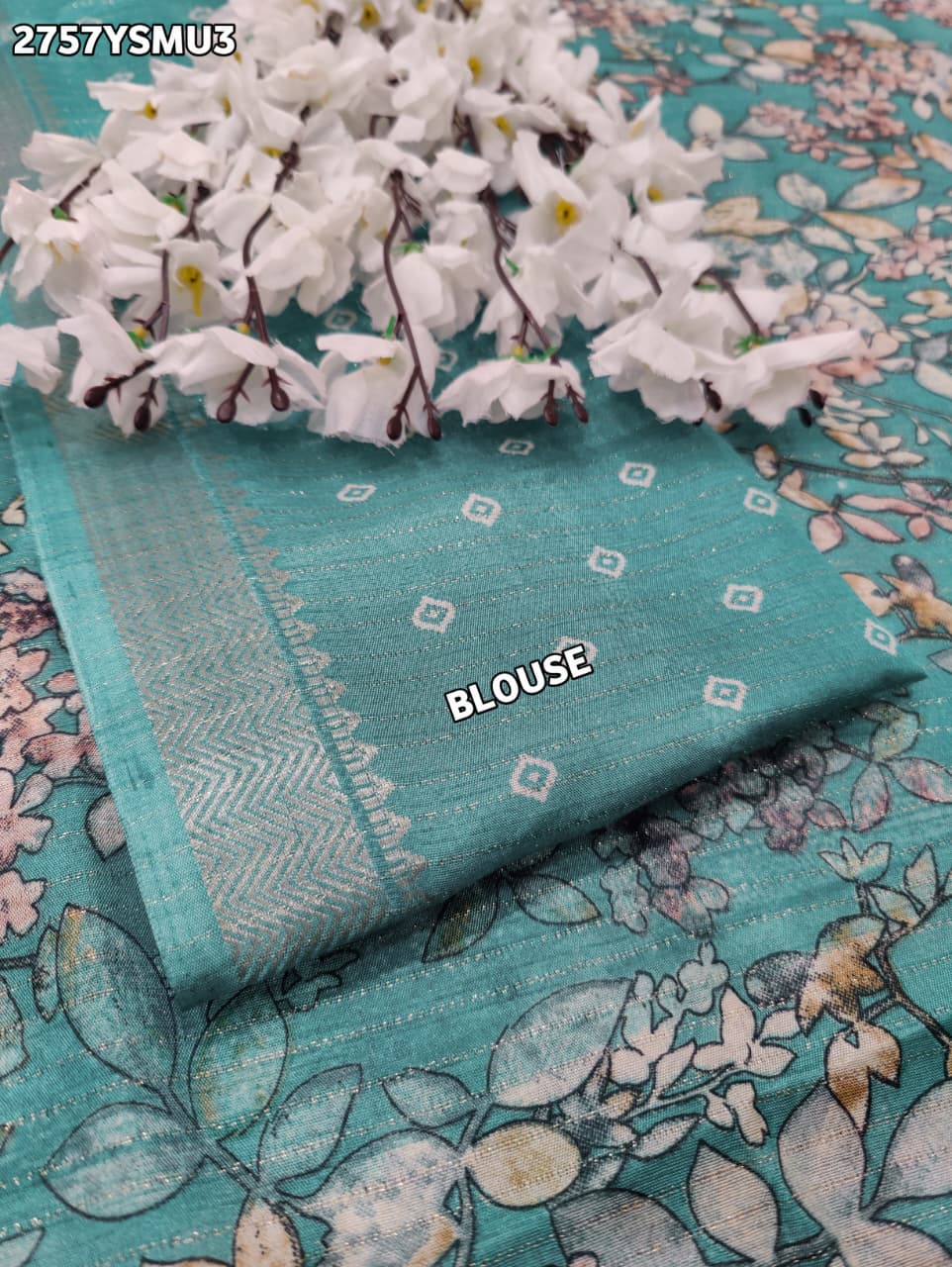 KcPc New Printed Cotton Silk Saree with Elegant Golden Touch STL