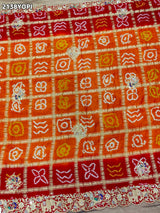 By New Marwadi Ghatchola Pila Chunri with Zardozi Work