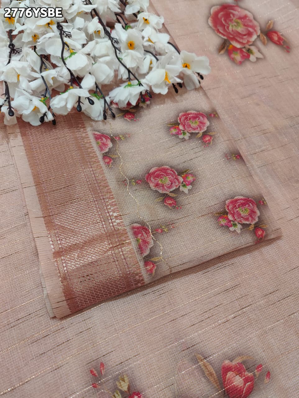 By Printed Saree With Casual Wear