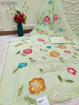 By Printed Saree With Gotapatti work