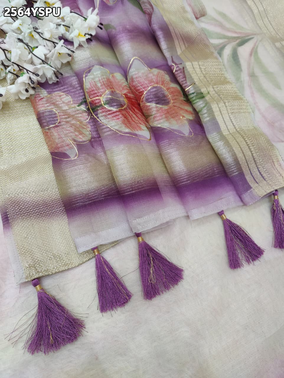 By Printed Saree With Casual Wear