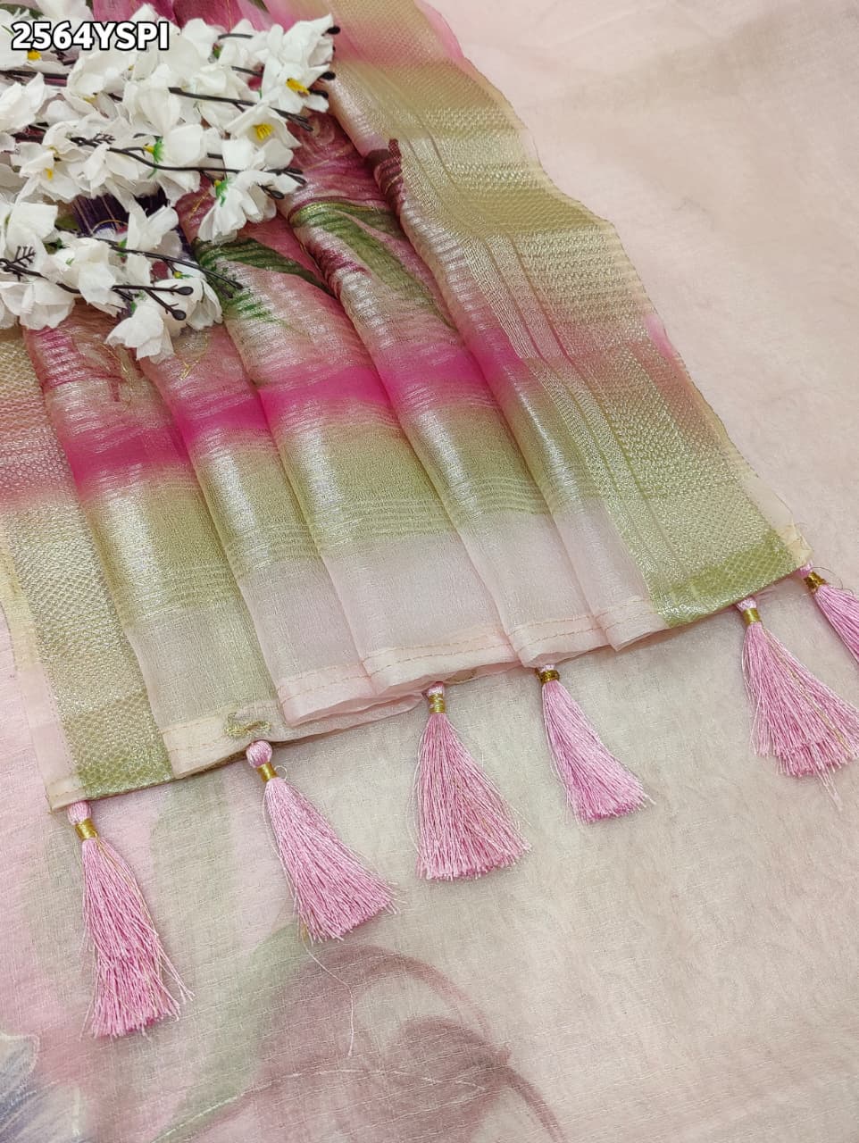 By Printed Saree With Casual Wear