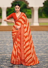 By Leheriya Saree With Casual wear