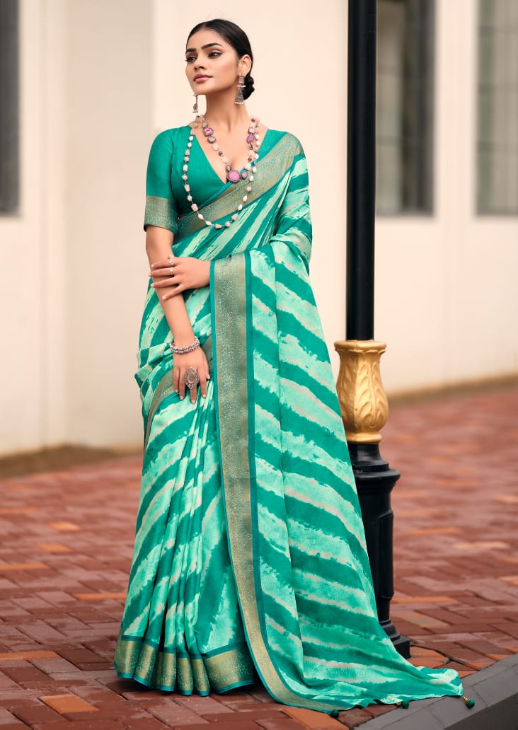 By Leheriya Saree With Casual wear