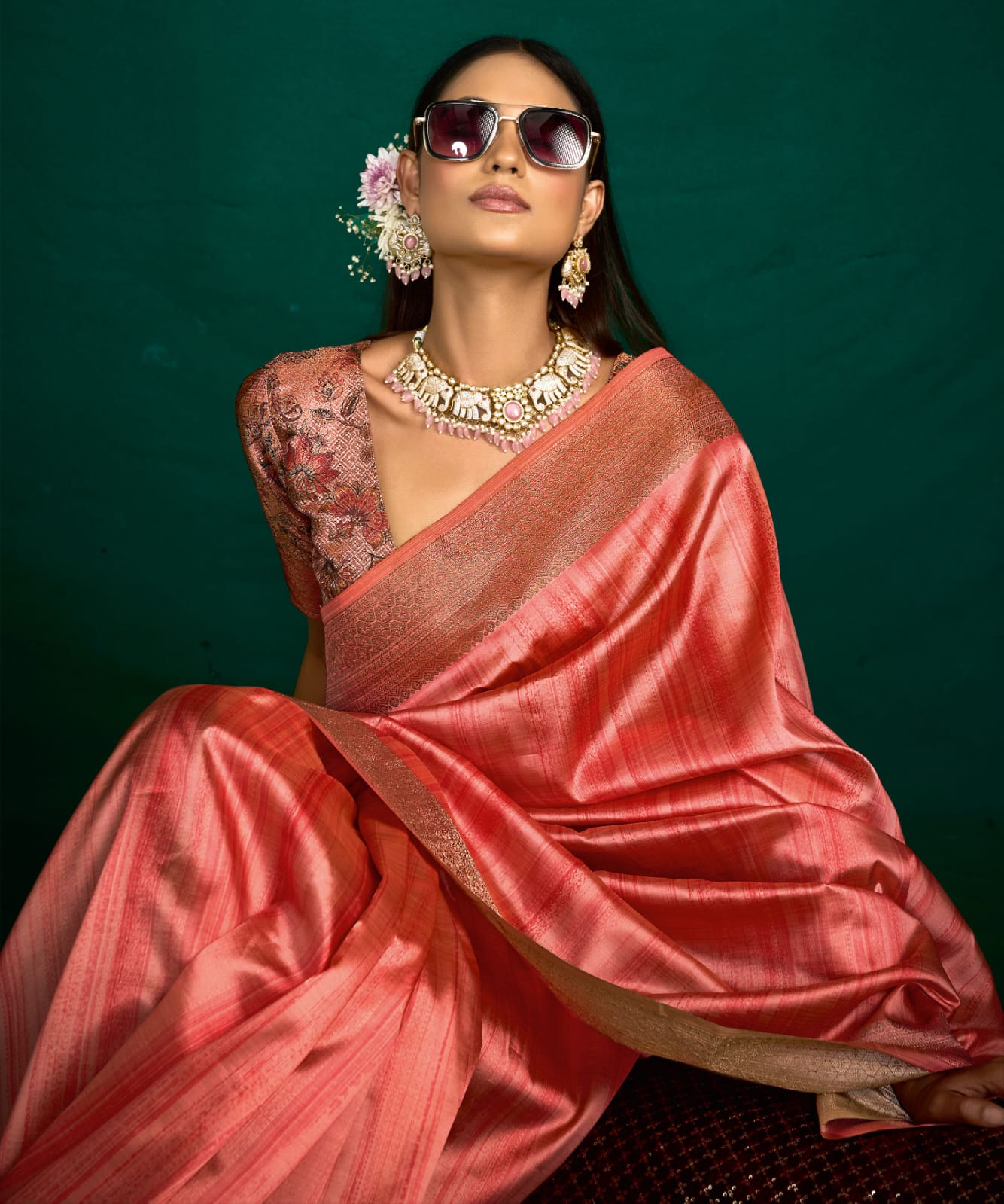 By Banarasi Saree With Casual wear