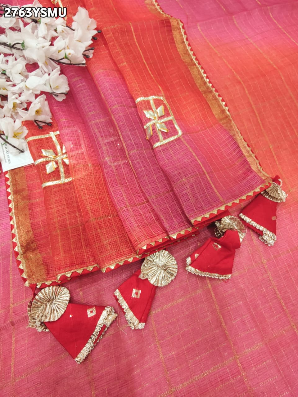 By TraditionalSaree With Gotapatti Work