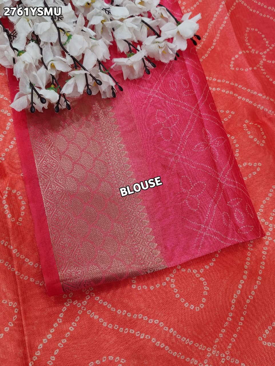 By Bandhani Saree With Festive Wear