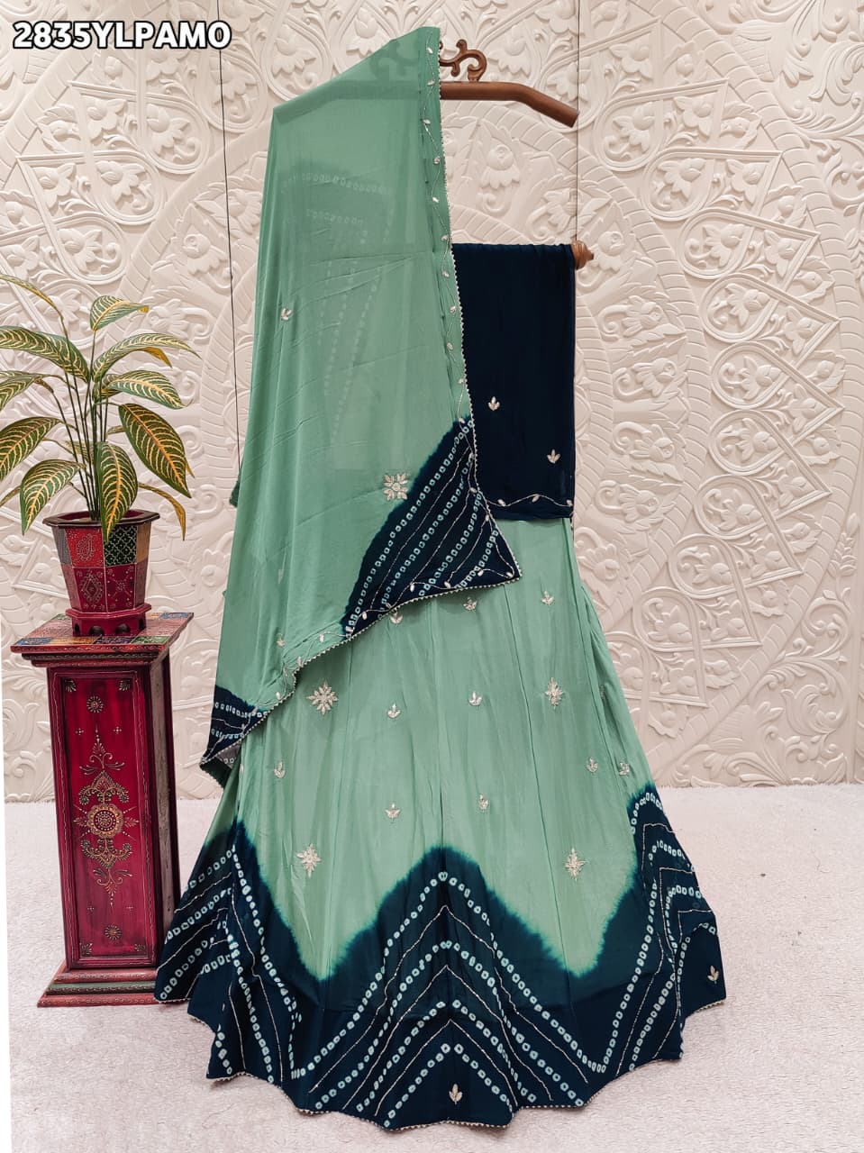 By Leheriya Lehenga With Traditional wear