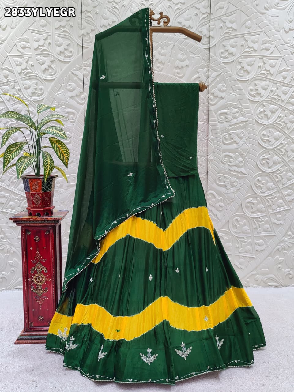 By Traditional Lehenga With Cutdana Work