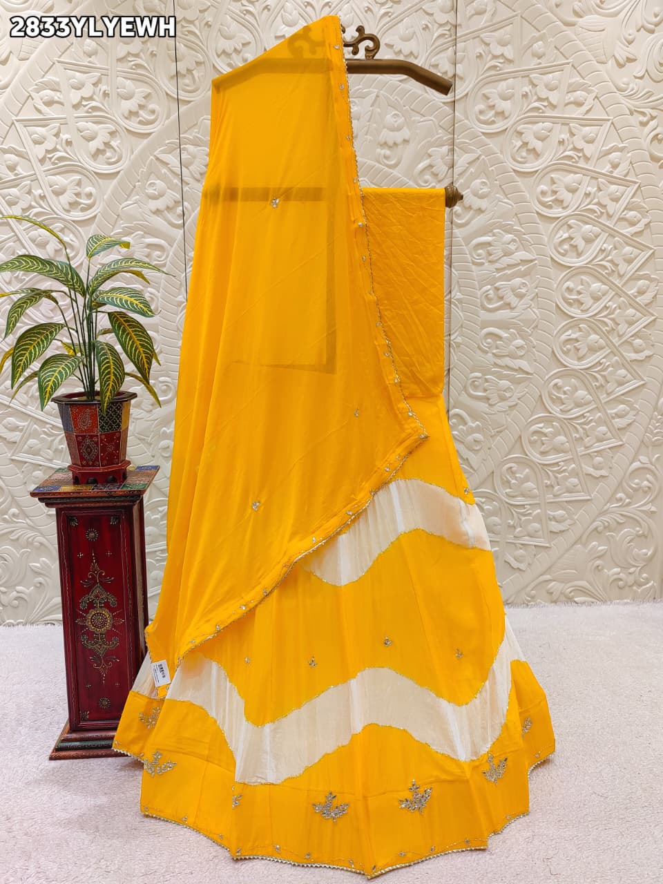 By Traditional Lehenga With Cutdana Work