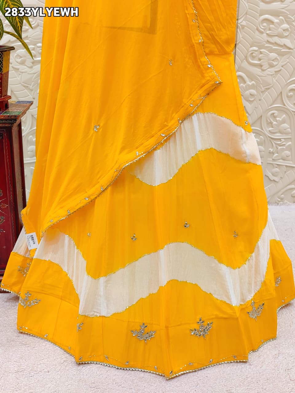 By Traditional Lehenga With Cutdana Work