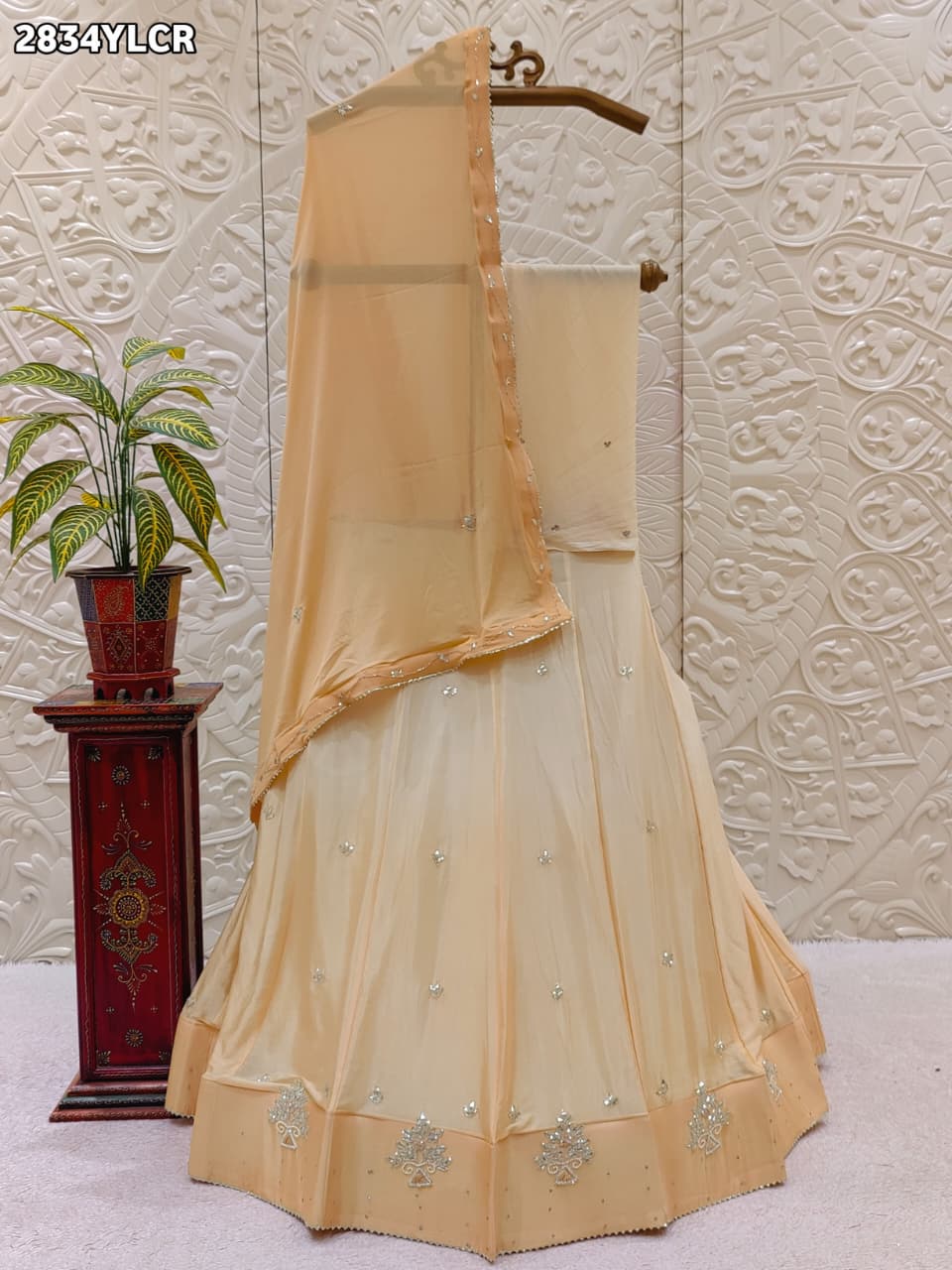 By Traditional Lehenga With Cutdana Work