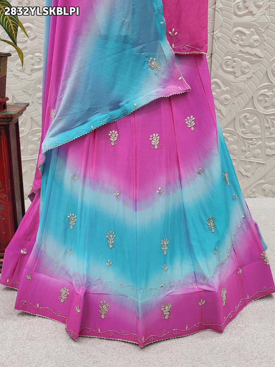 By Traditional Lehenga With Cutdana Work