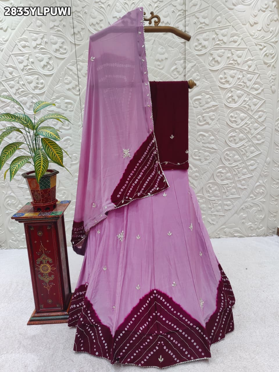 By Leheriya Lehenga With Traditional wear