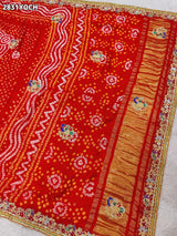 KcPc New Traditional Pila Chunri in Gaji Silk with Handcrafted Zardozi Embellishment MNL