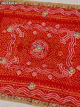 KcPc New Traditional Pila Chunri in Gaji Silk with Handcrafted Zardozi Embellishment MNL