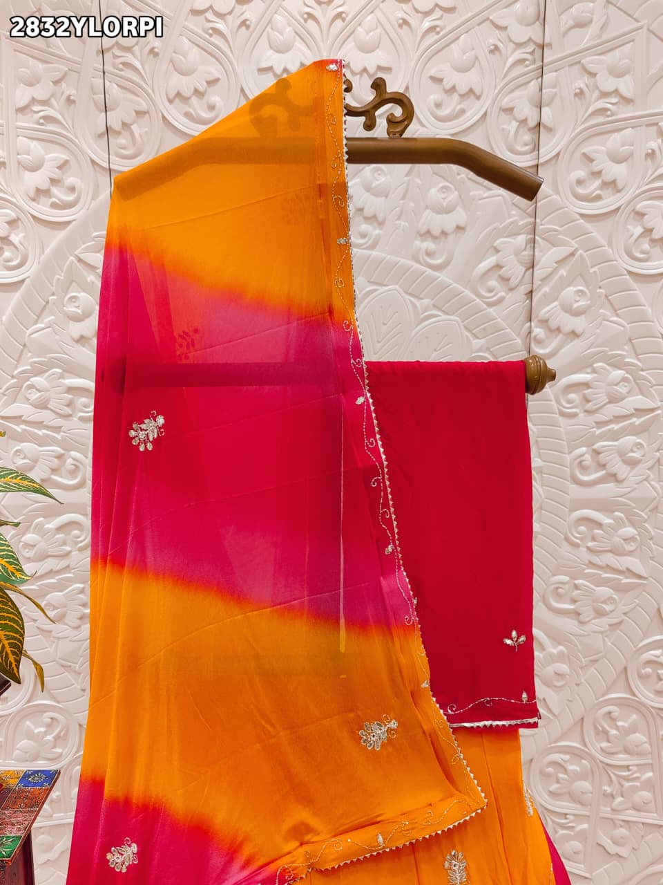 By Traditional Lehenga With Cutdana Work