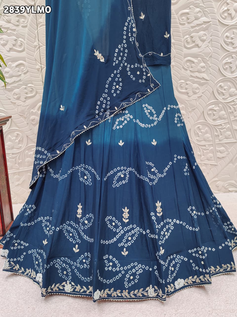 By Bandhani Lehenga With Traditional Wear
