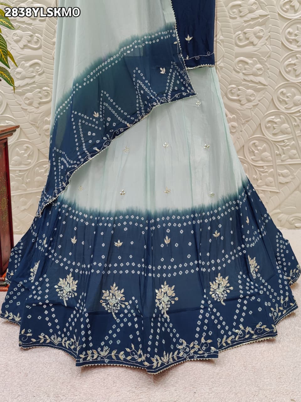 By Bandhani Lehenga With Traditional Wear