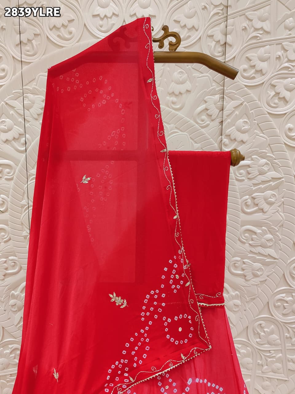 By Bandhani Lehenga With Traditional Wear