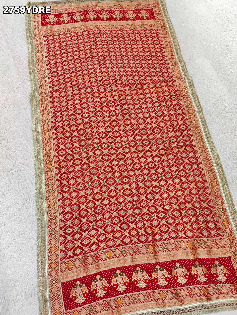 KcPc New Traditional Khaddi Georgette Dupatta with Meena Kari Detailing KcPc
