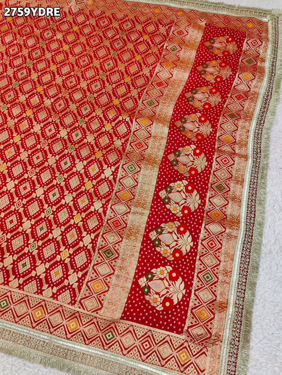 KcPc New Traditional Khaddi Georgette Dupatta with Meena Kari Detailing KcPc