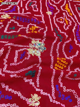 KcPc New Traditional Pila Chunri in Ojariya Fabric with Zardoji Embellishment MNL