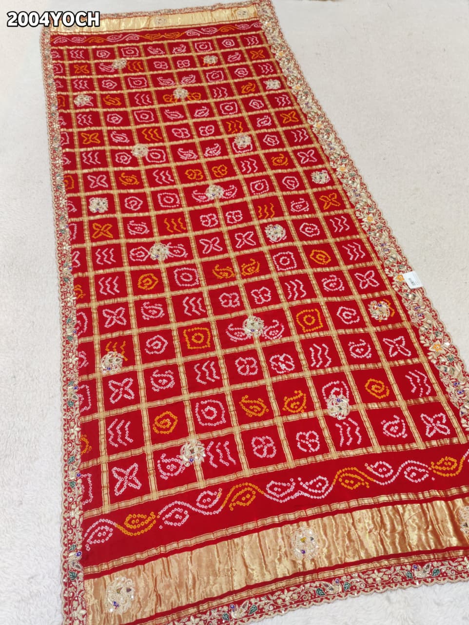 KcPc NewRajasthani Gaji Silk Ghatchola Bandhani Style Zardoji Work ChunriMNL
