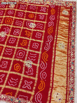 KcPc NewRajasthani Gaji Silk Ghatchola Bandhani Style Zardoji Work ChunriMNL