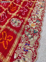 KcPc NewRajasthani Gaji Silk Ghatchola Bandhani Style Zardoji Work ChunriMNL
