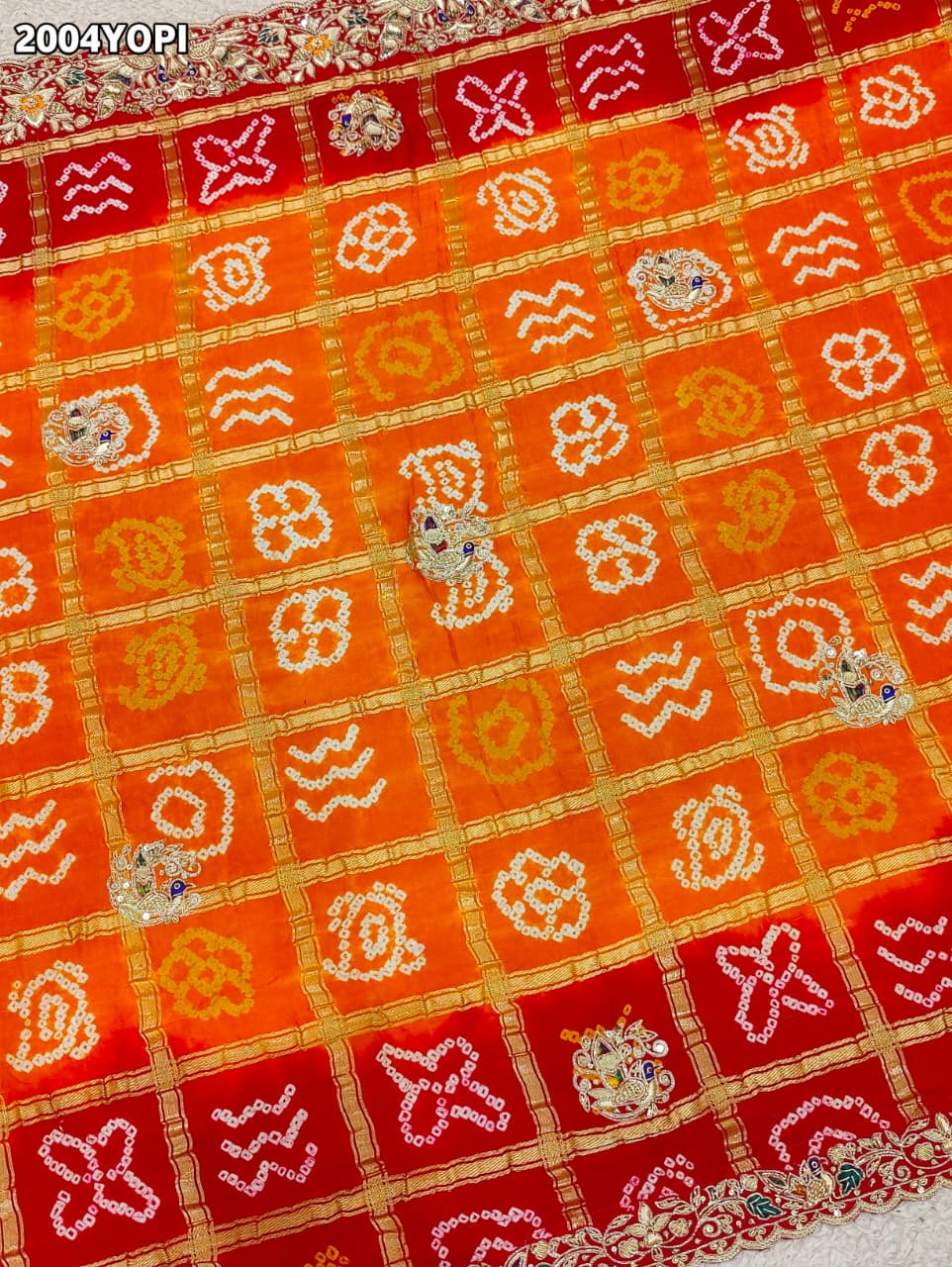 KcPc New Rajasthani Gaji Silk Ghatchola Bandhani Style Zardoji Work OdhnaMNL