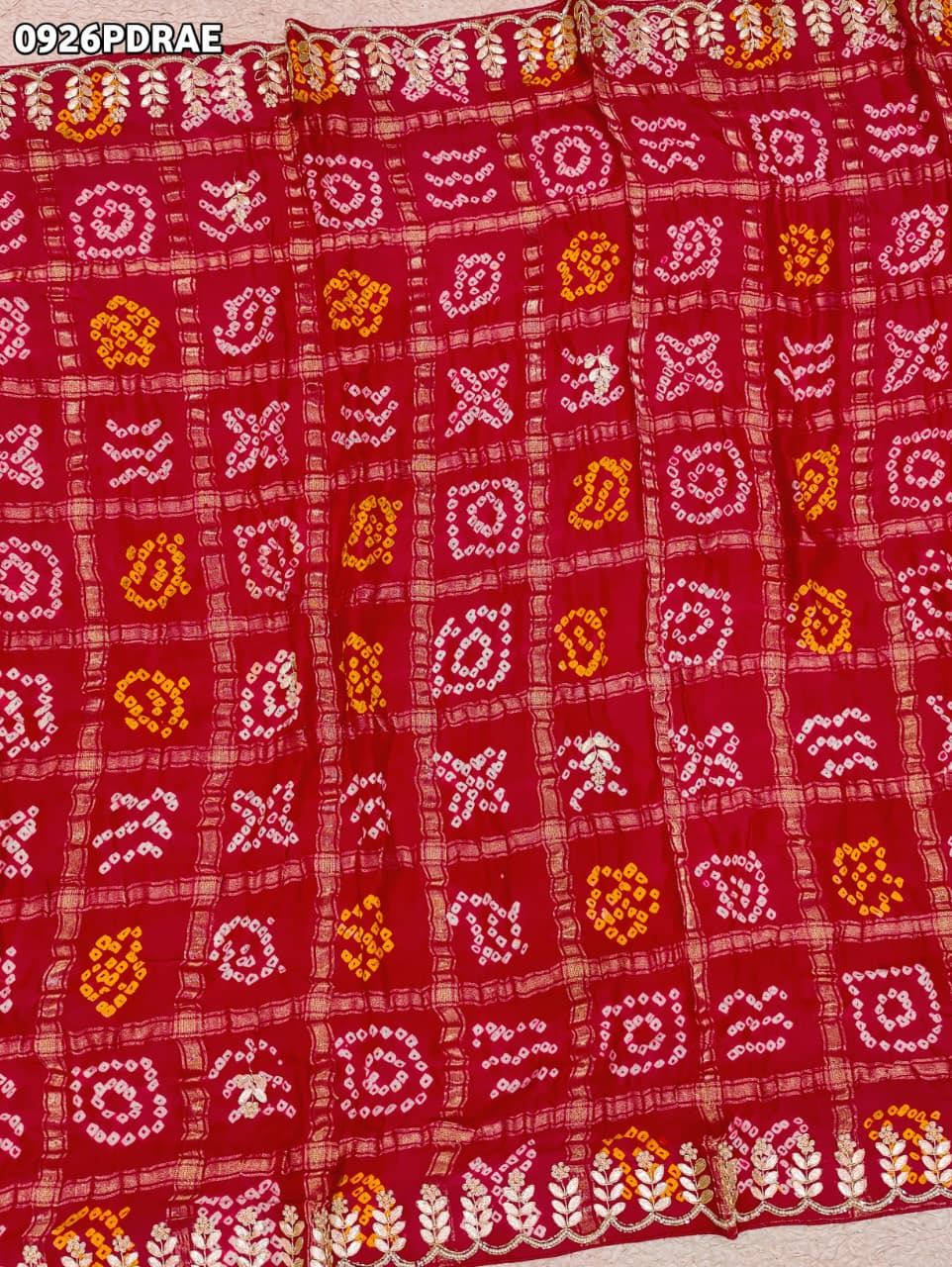 By Bandhani Saree With Traditional Wear