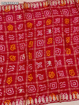 By Bandhani Saree With Traditional Wear