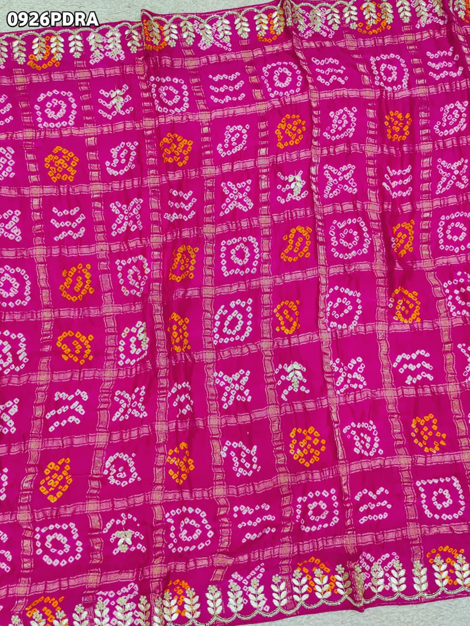By Bandhani Saree With Traditional Wear