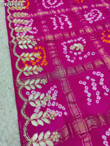 By Bandhani Saree With Traditional Wear