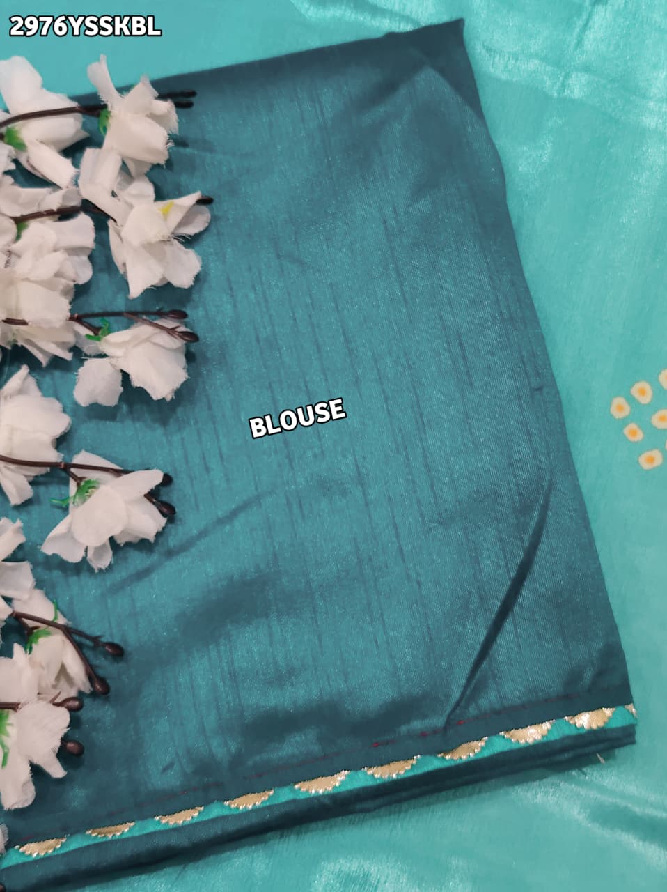 By Bandhani Saree With Gotapatti Work