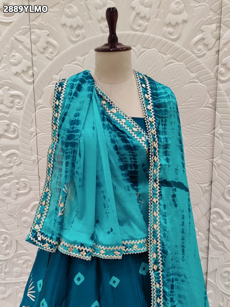 By Shibori Bhandej Lehenga With Traditional wear