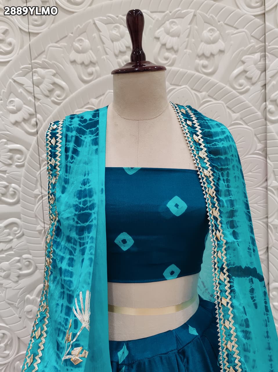 By Shibori Bhandej Lehenga With Traditional wear
