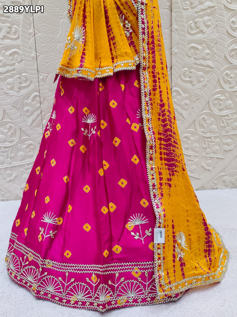 By Shibori Bhandej Lehenga With Traditional wear