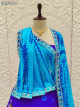 By Shibori Bhandej Lehenga With Traditional wear