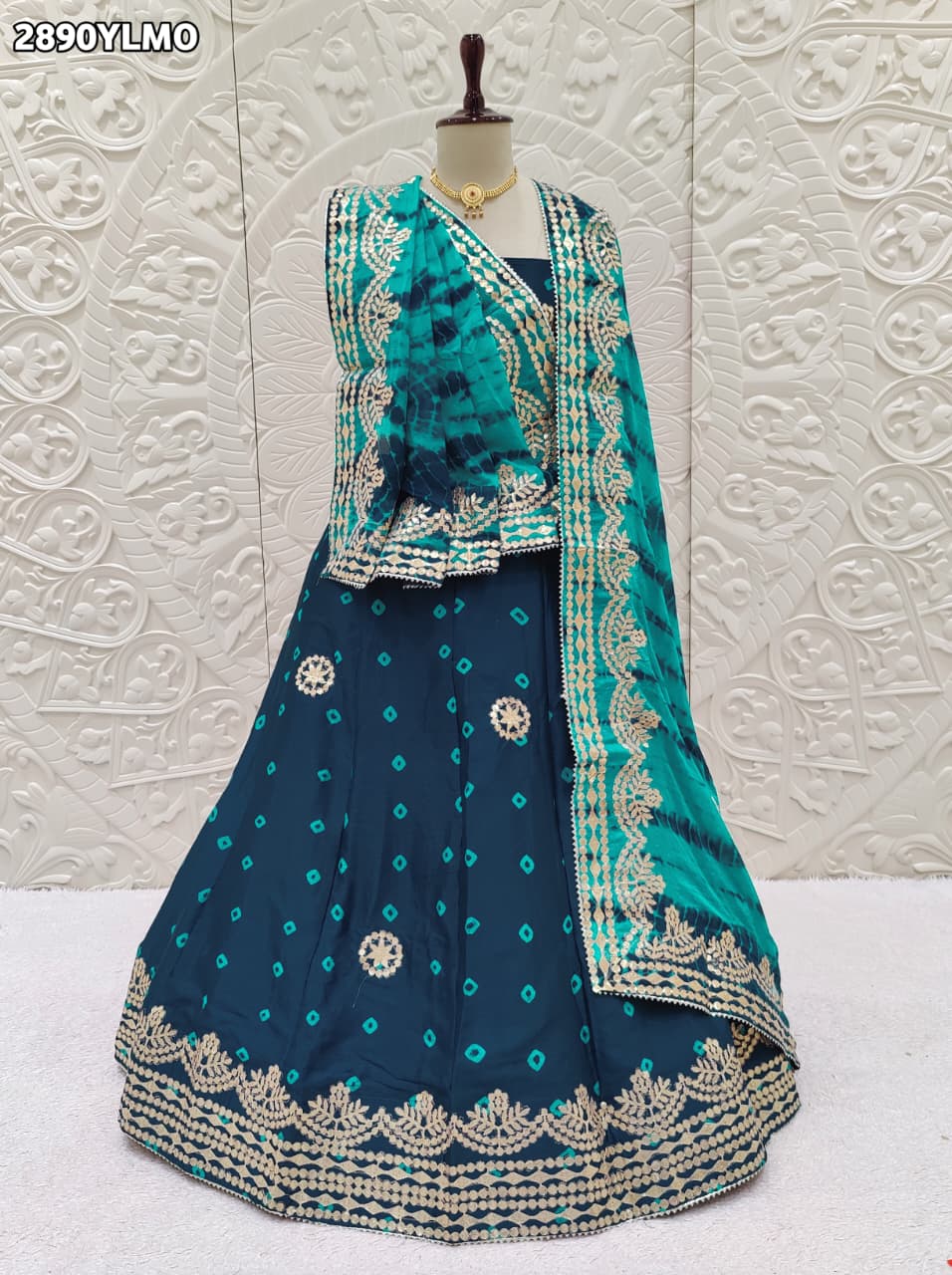 By Bandhani Lehenga With Traditional Wear