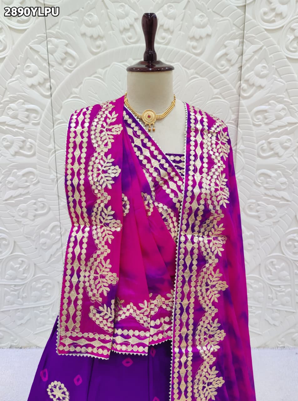 By Bandhani Lehenga With Traditional Wear
