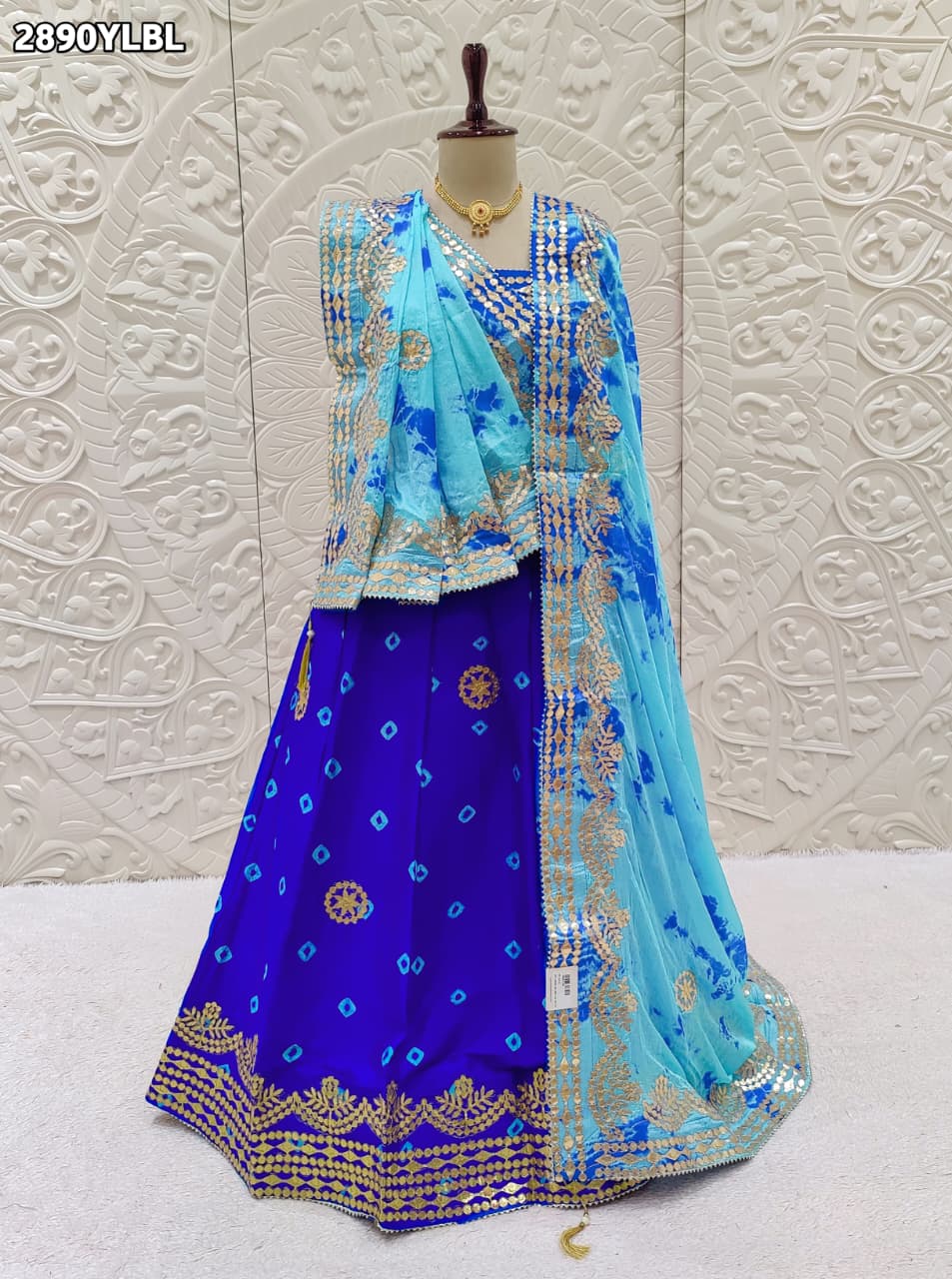 By Bandhani Lehenga With Traditional Wear