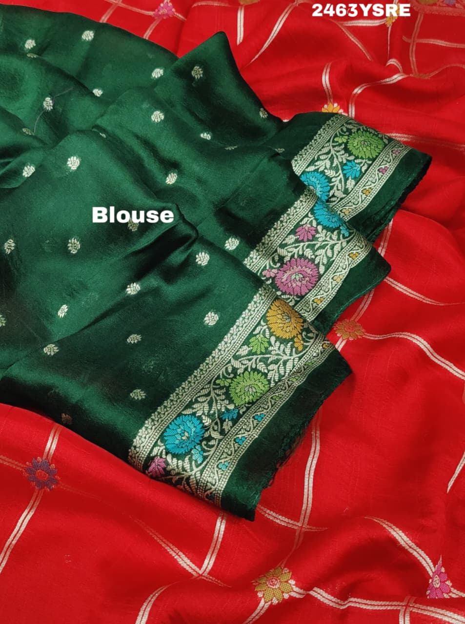 By Bandhani Saree WithZari Weaving
