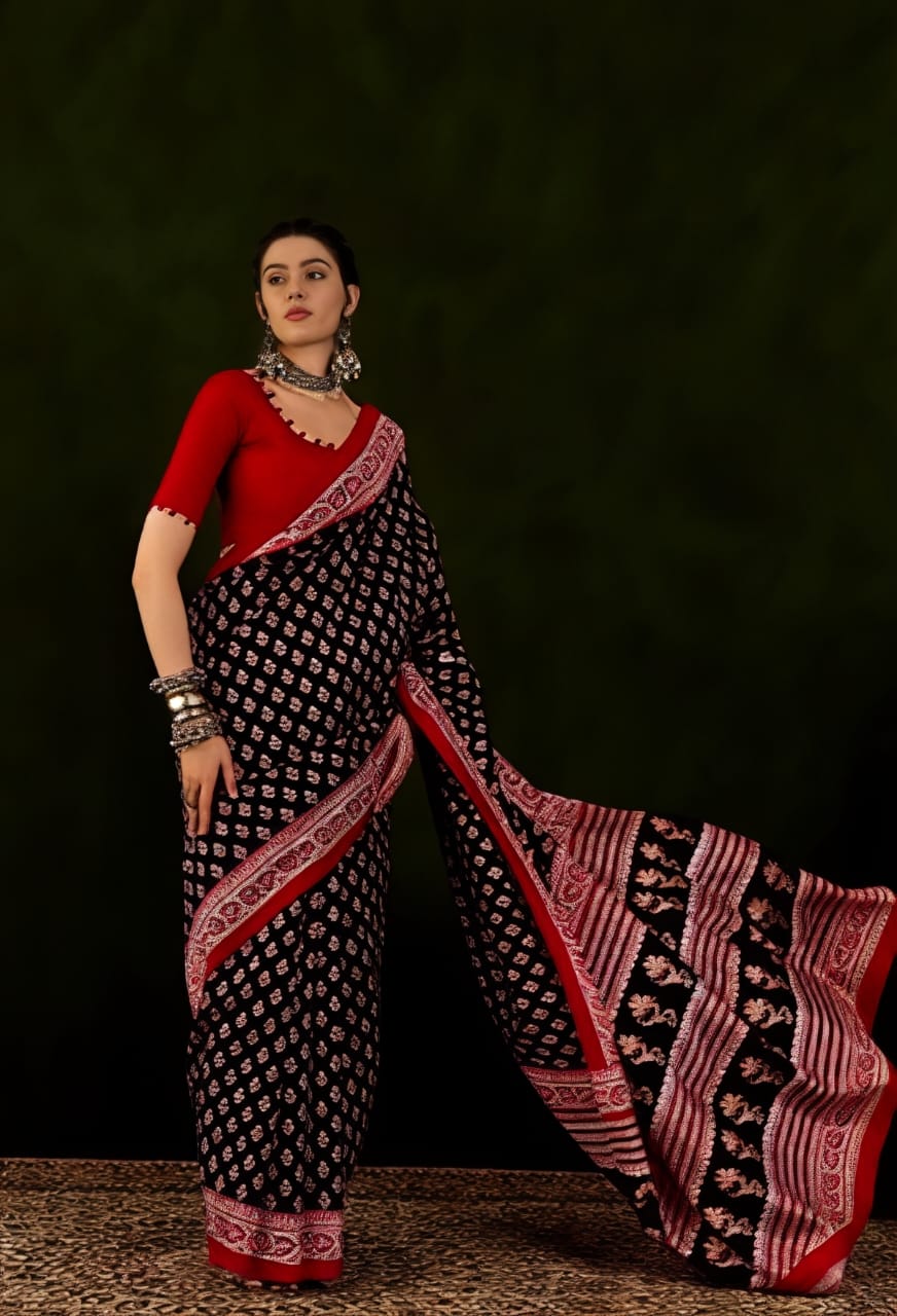 By Bhagalpuri Saree With Casual Wear