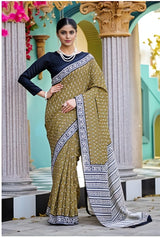 By Bhagalpuri Saree With Casual Wear