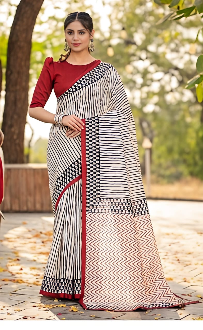 By Bhagalpuri Saree With Casual Wear