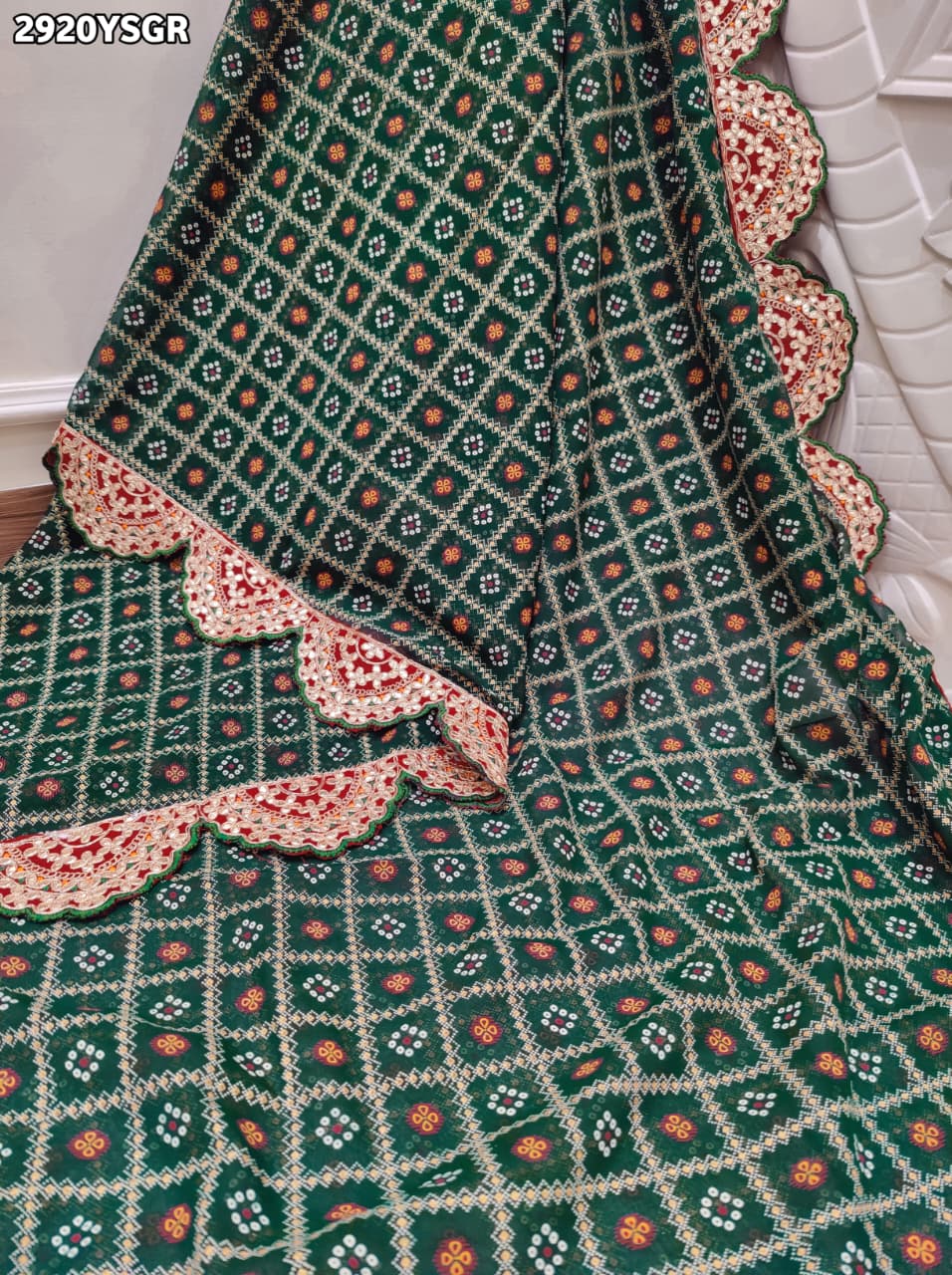 By Bandhani Saree With Festive Wear
