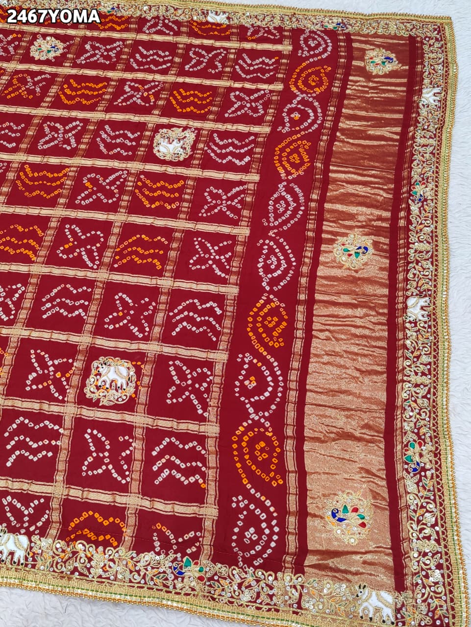 By New Classic Traditional Gaji Silk Dupatta for Special Occasions